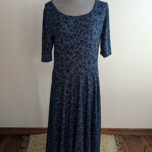 Funky Quarter Sleeve Midi Dress